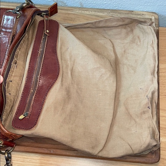 Vintage Crossbody Bag Leather Messenger  Zip Close Adjustable Strap Saddle Bag - Picture 7 of 16